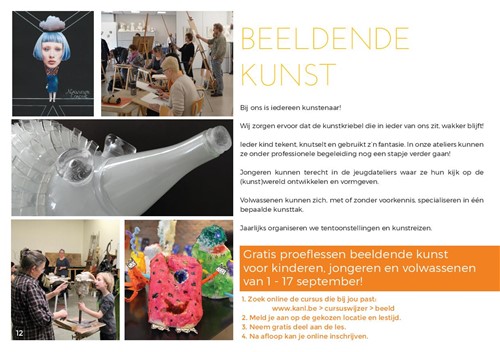 Gratis proeflessen beeldende kunst
