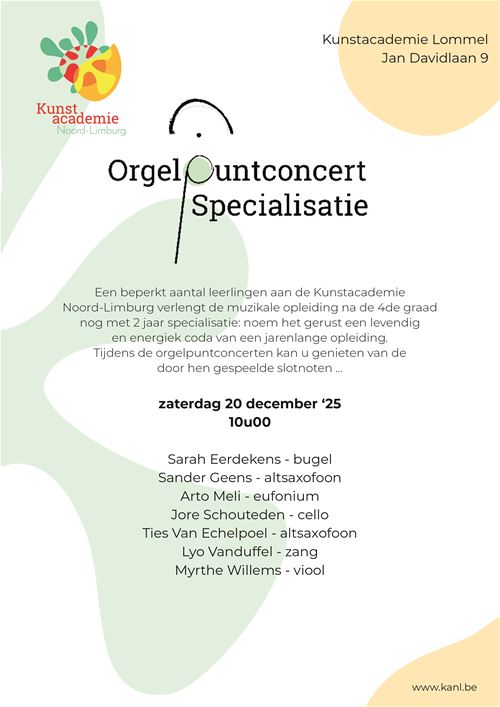 Orgelpuntconcerten specialisatie