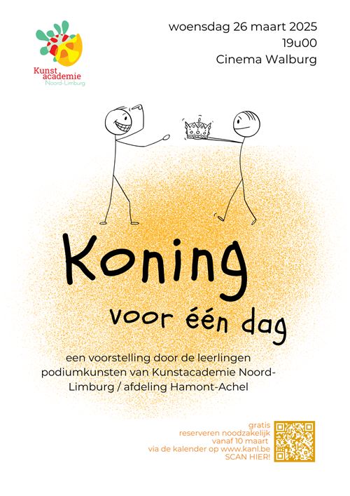 Een voorstelling door de leerlingen muziek en theater uit Hamont-Achel. Reserveren kan vanaf heden via de groene button.