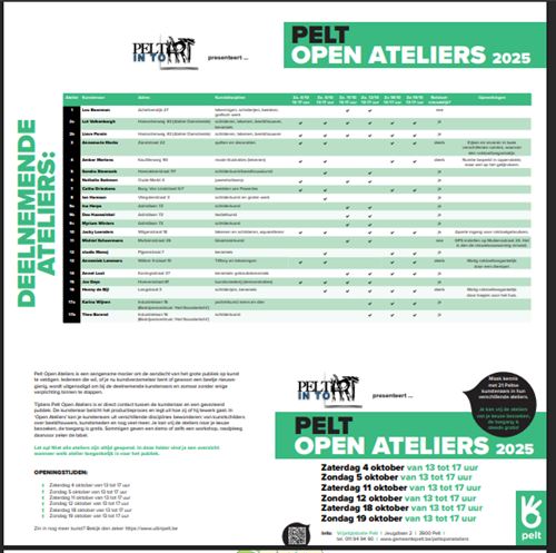 Pelt Open Ateliers