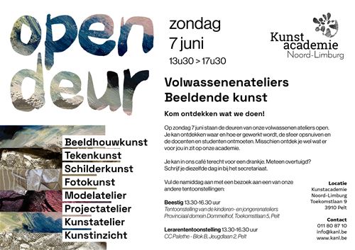Opendeurdag Volwassenen Beeldende Kunst