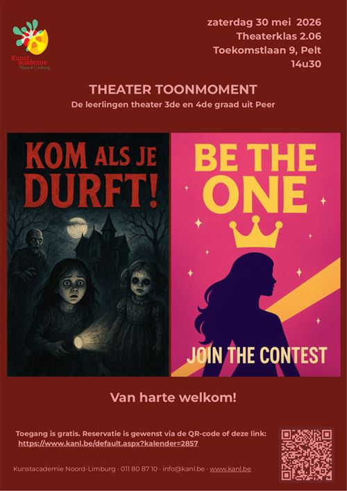 Toonmoment theater 3de en 4de graad Peer