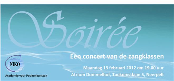 Soirée een concert van de zangklassen