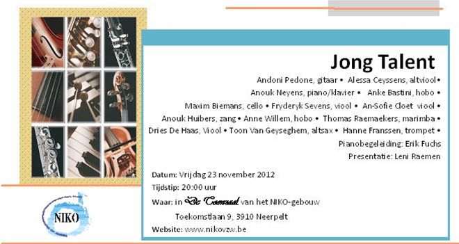 CONCERT 'Jong Talent'