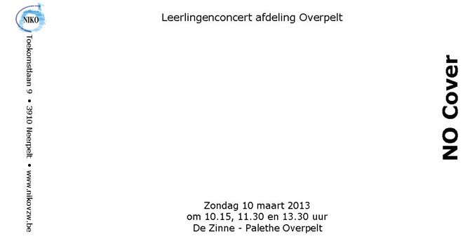 UITNODIGING  Leerlingenconcert Overpelt