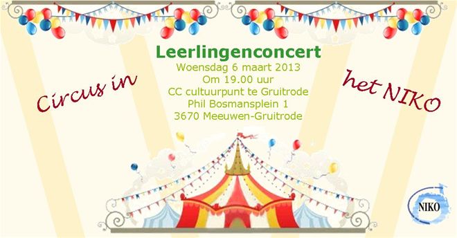 UITNODIGING  Leerlingenconcert Meeuwen-Gruitrode