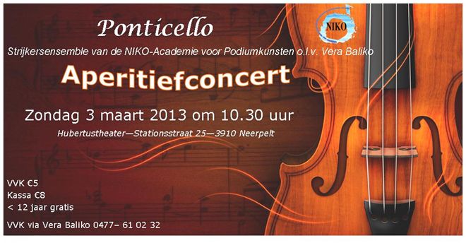 UITNODIGING  Aperitiefconcert Ponticello