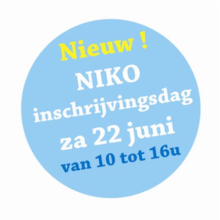 Zaterdag 22 juni : NIKO inschrijvingsdag!