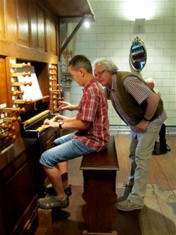 Einde schooljaar van orgel- en klavecimbelklas