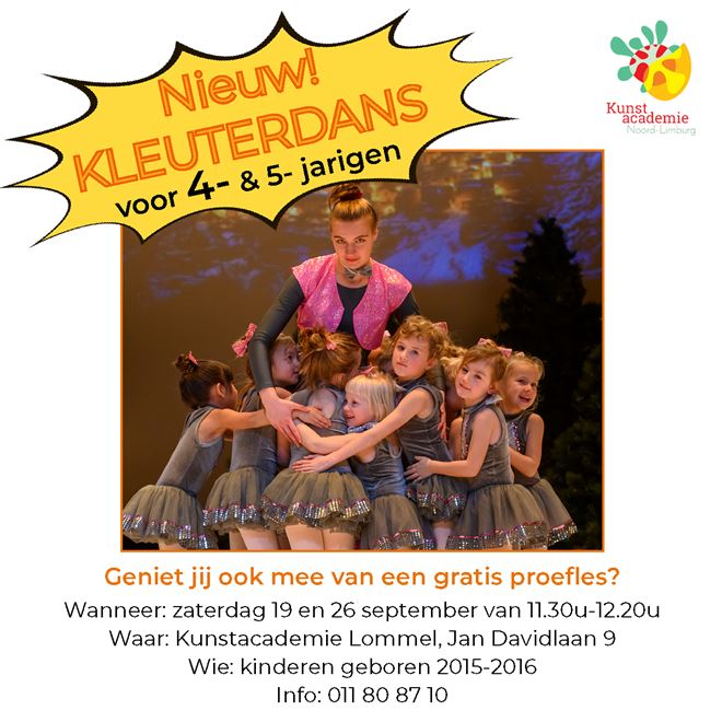 Kleuterdans voor 4- en 5-jarigen!