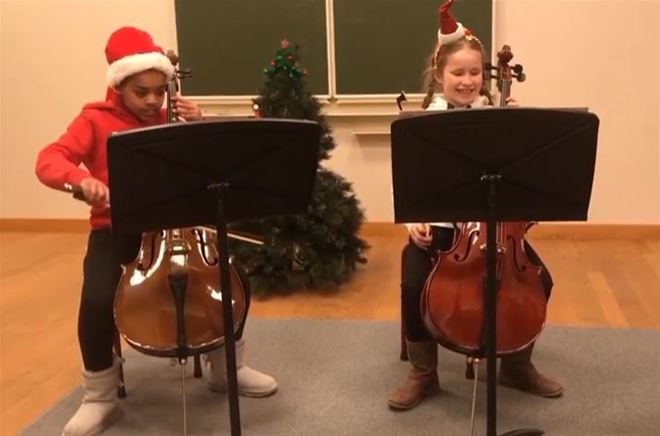 Kerstwensen uit de celloklas